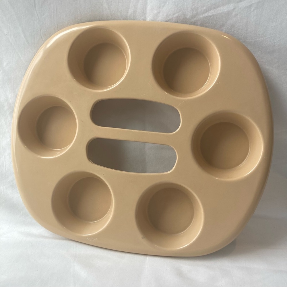 Nordic Ware Microwave Eggs N' Muffin Pan Brown Non Stick Easy Cleanup Vintage